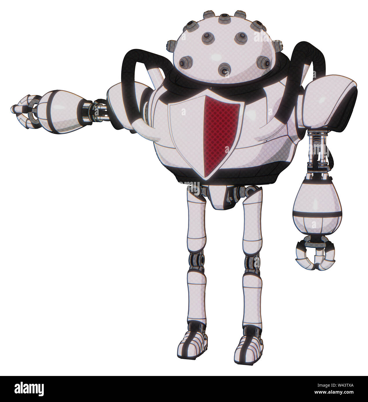 Android Containing Elements Plughead Dome Design Heavy Upper Chest Red Shield Defense Design Ultralight Foot Exosuit Material White Halftone Stock Photo Alamy