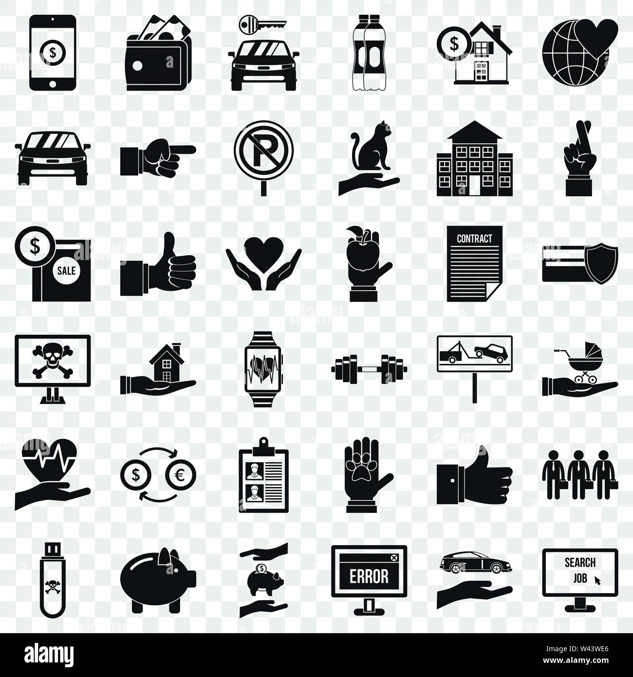 Monitor icons set, simple style Stock Vector Image & Art Alamy