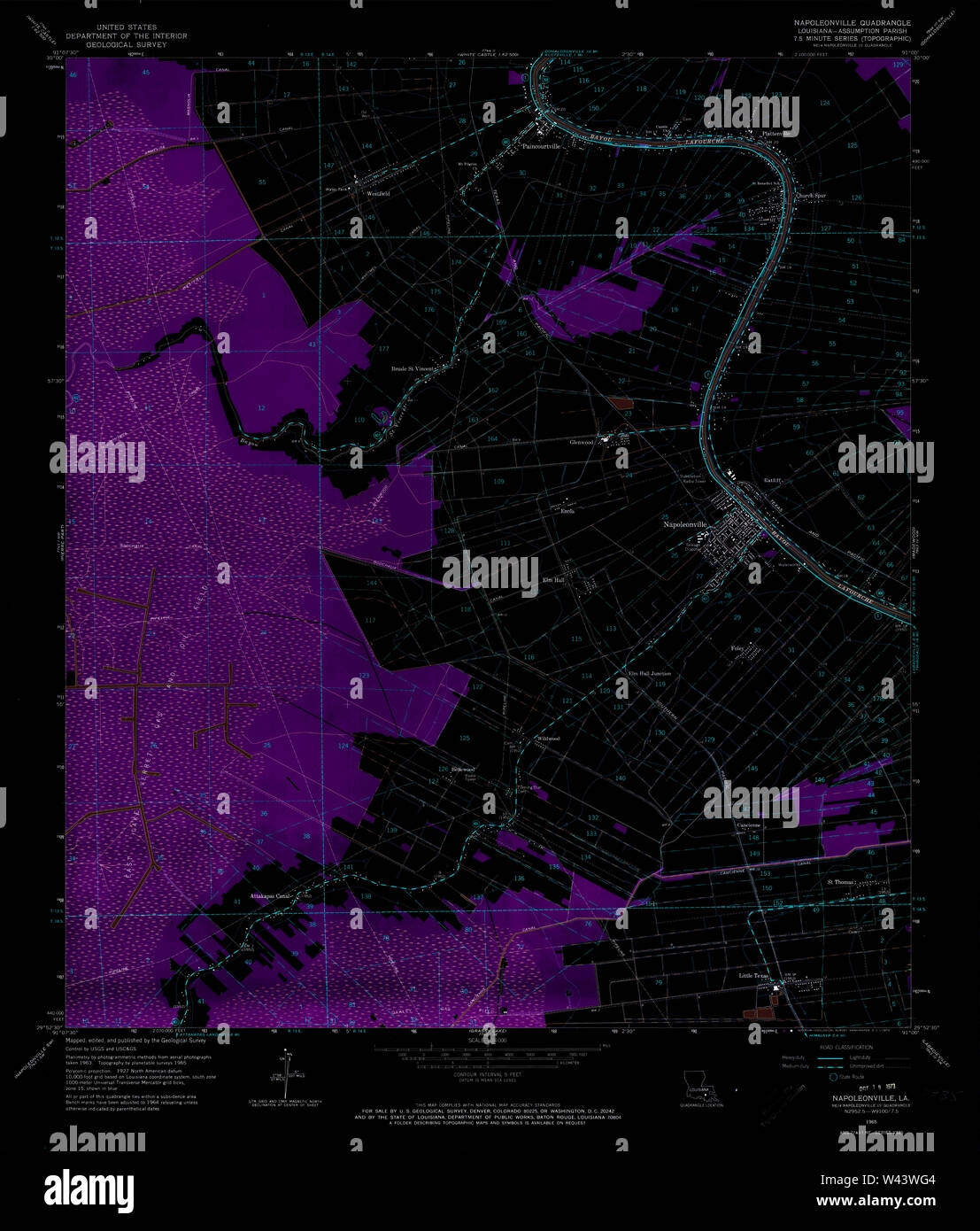 Napoleonville louisiana map hires stock photography and images Alamy