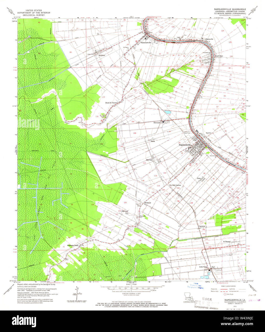 Napoleonville louisiana map hires stock photography and images Alamy