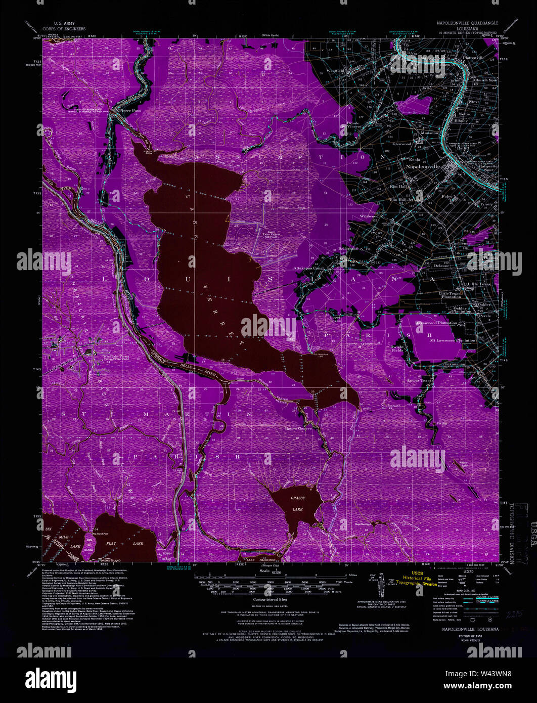 Napoleonville louisiana map hires stock photography and images Alamy