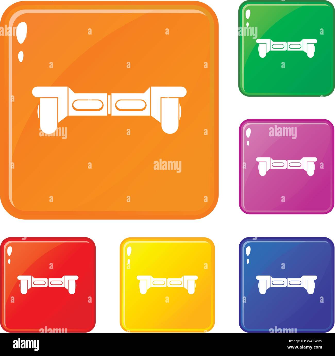 Electrical modern gyroboard icons set vector color Stock Vector Image ...