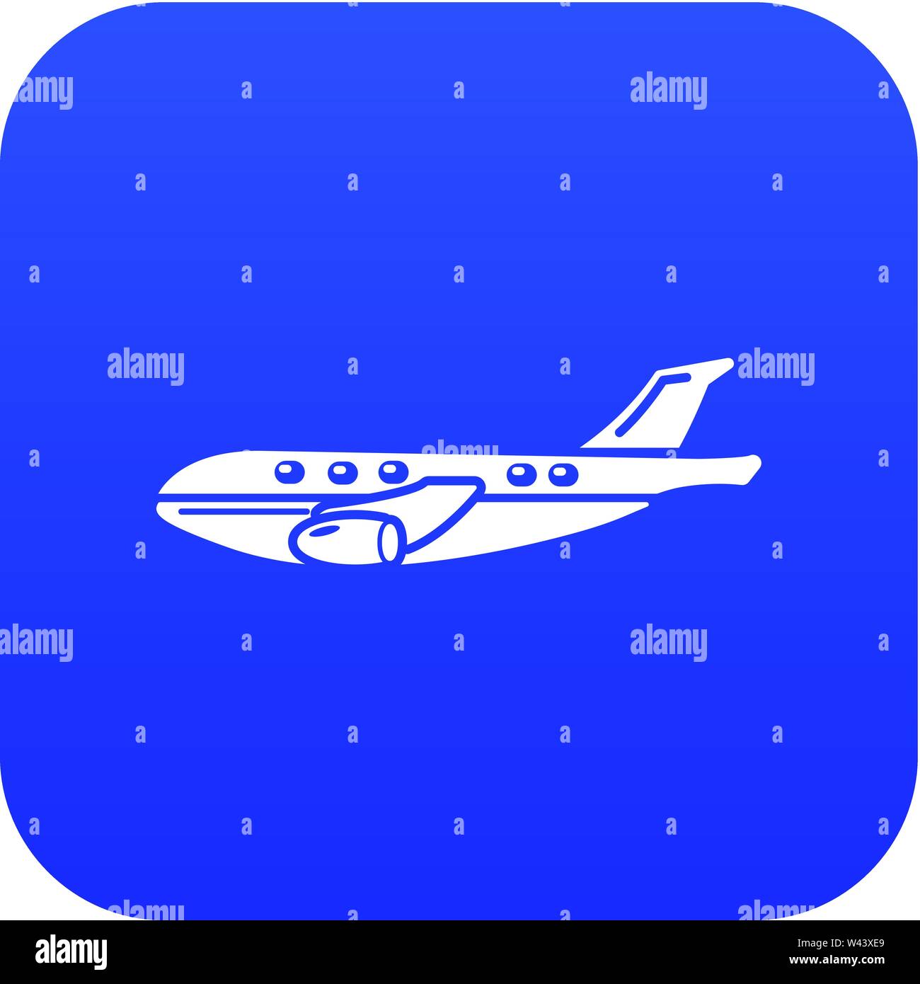 Passenger airplane icon, simple black style Stock Vector Image & Art ...