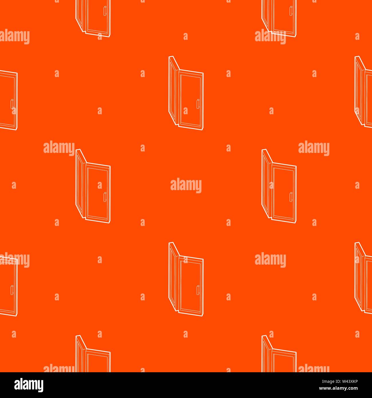 Door pattern vector orange Stock Vector