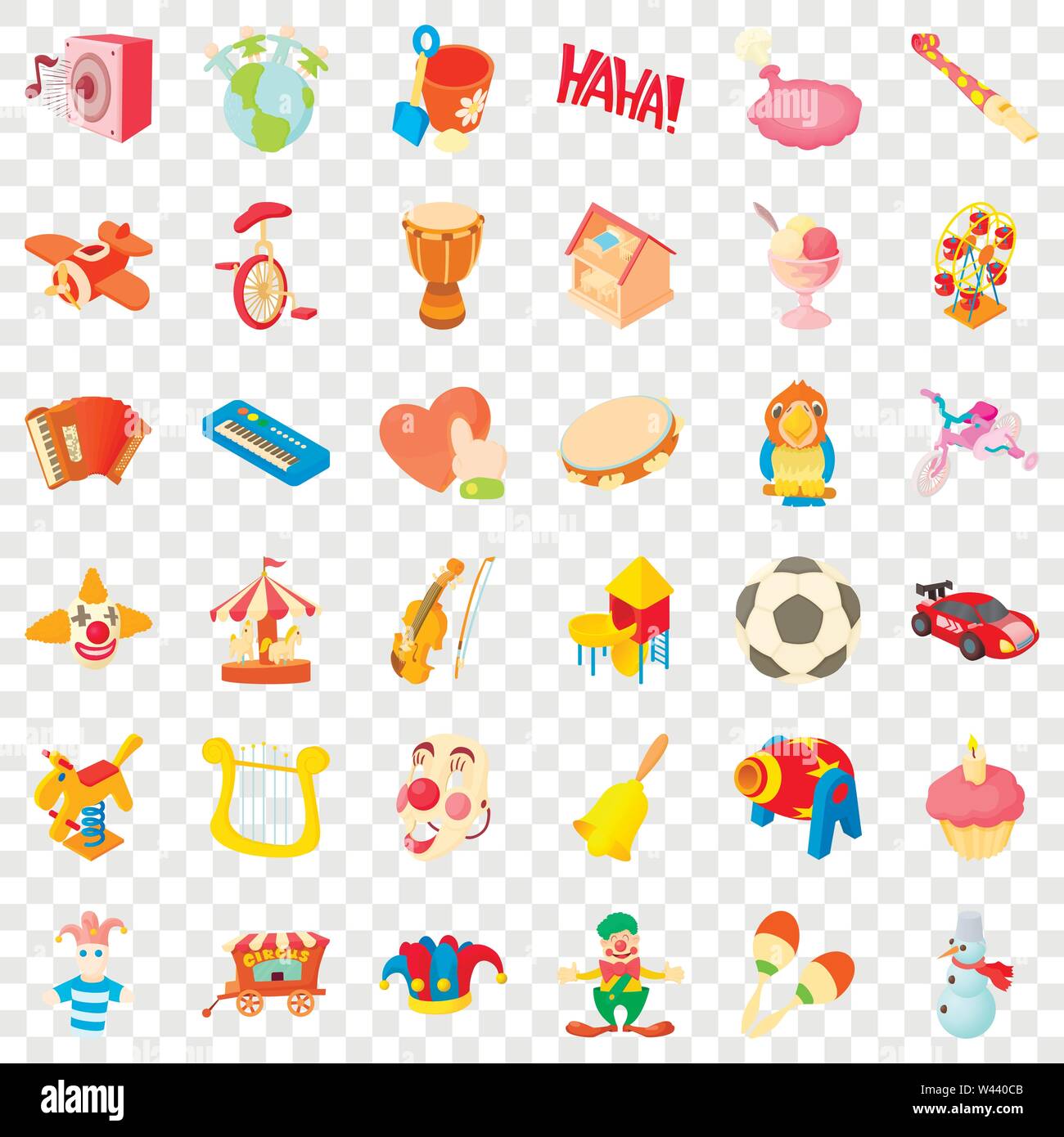 Circus icons set, cartoon style Stock Vector Image & Art - Alamy