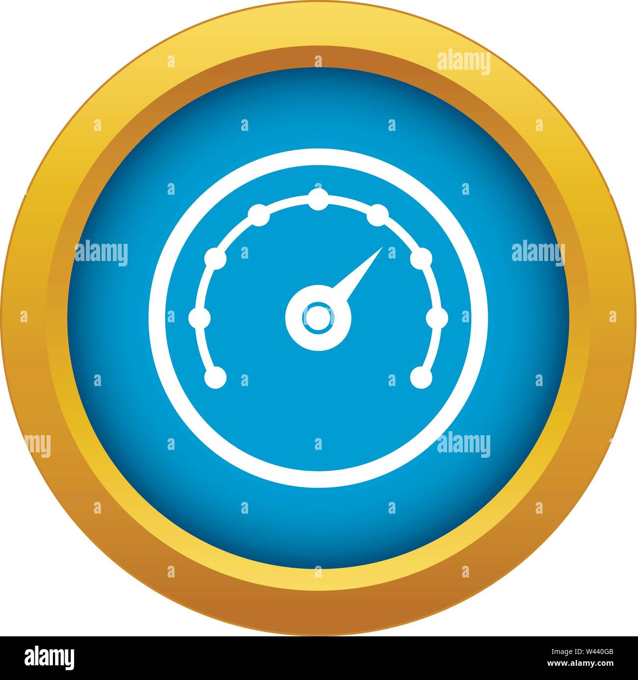 Speedometer icon blue vector isolated Stock Vector Image & Art - Alamy