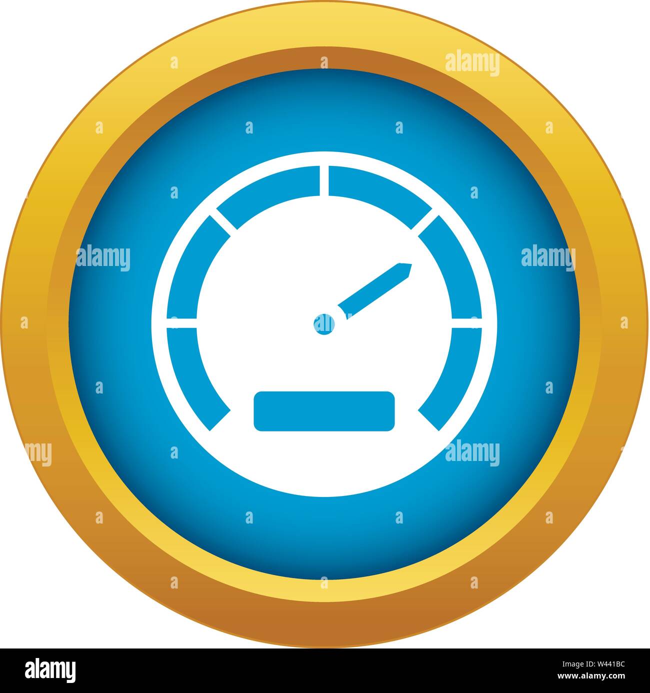Speedometer icon blue vector isolated Stock Vector Image & Art - Alamy