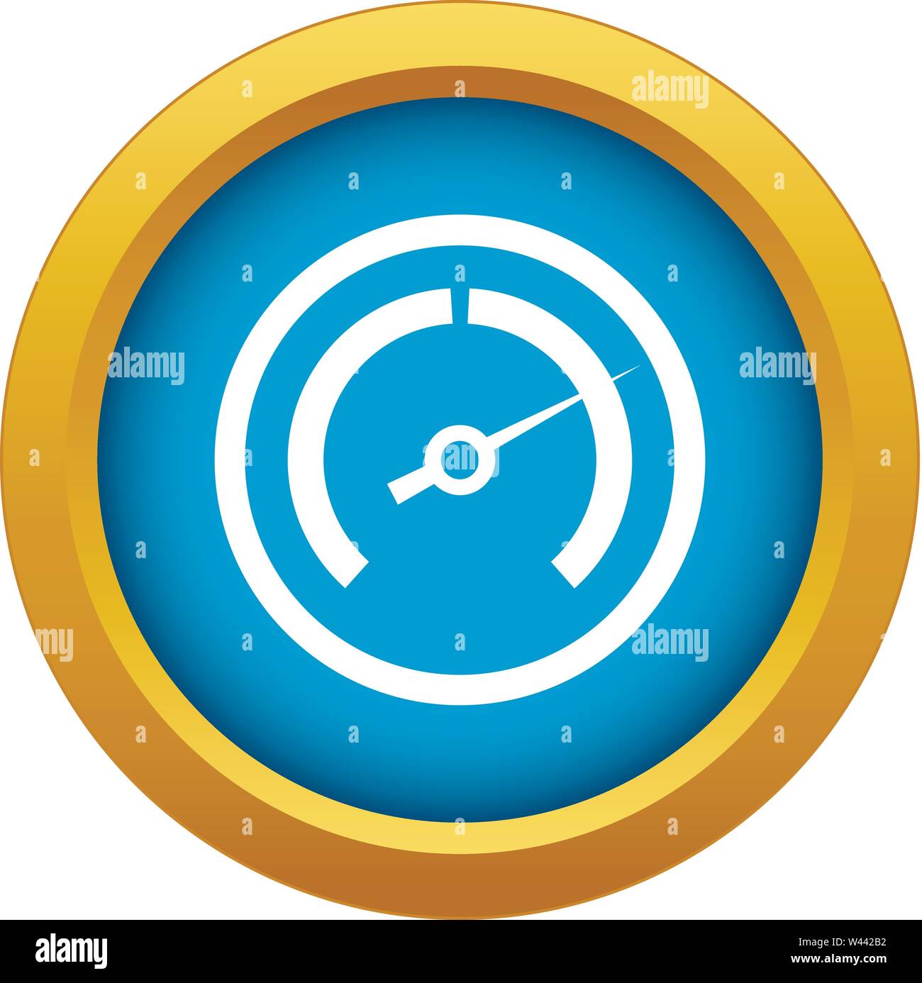 Speedometer icon blue vector isolated Stock Vector Image & Art - Alamy