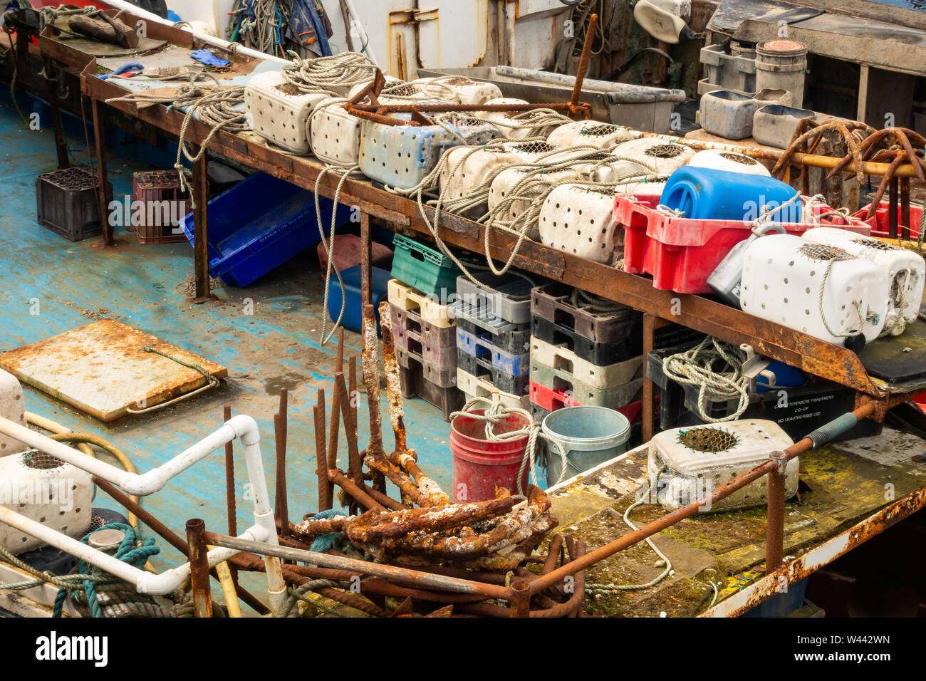 Fishing boats at Arklow in Ireland Stock Photo