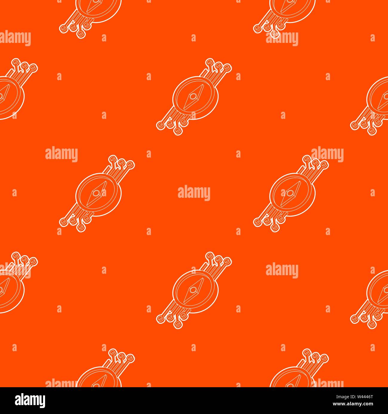Compass pattern vector orange Stock Vector