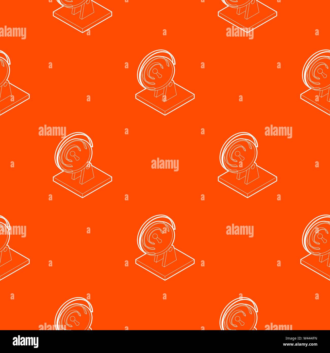 Satellite dish pattern vector orange Stock Vector