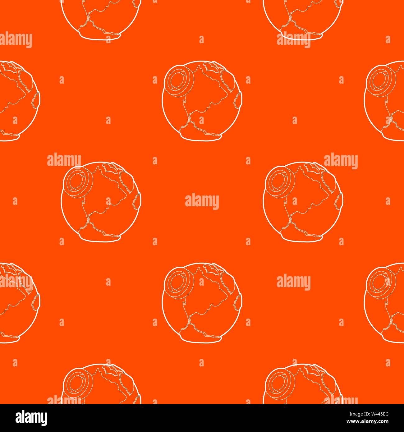 Earth pattern vector orange Stock Vector