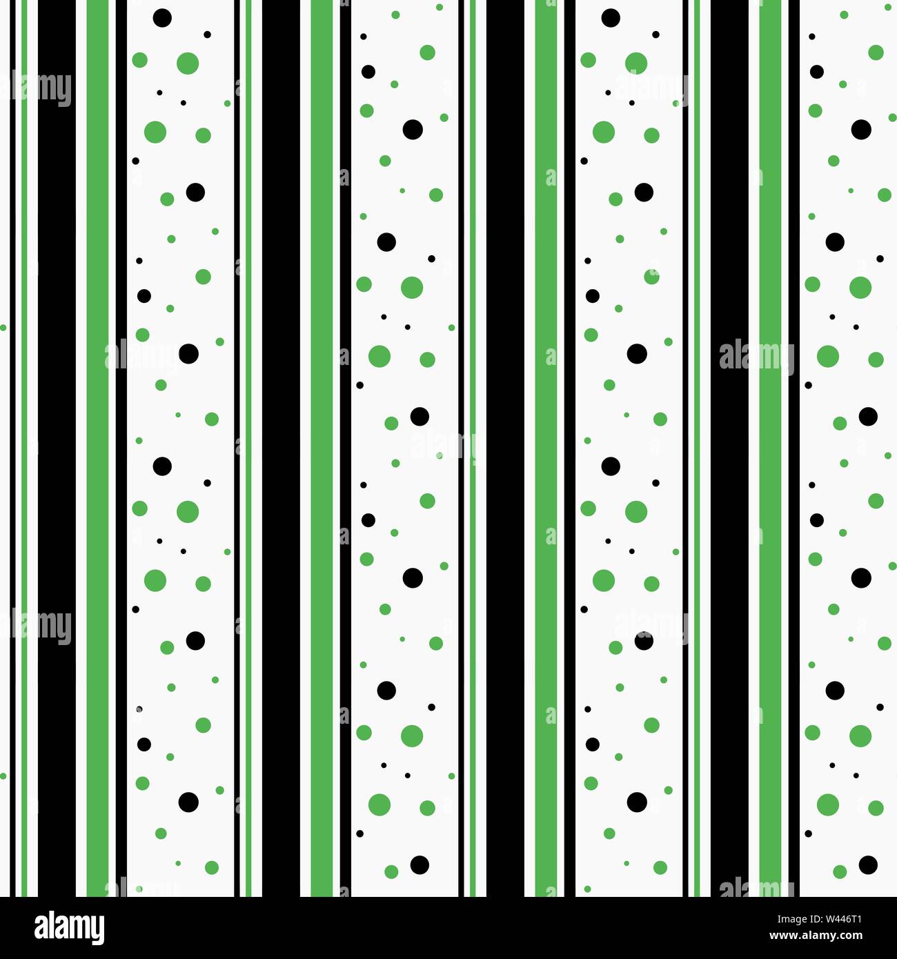 Pattern black and green polka dot, line seamless texture. Vector ...