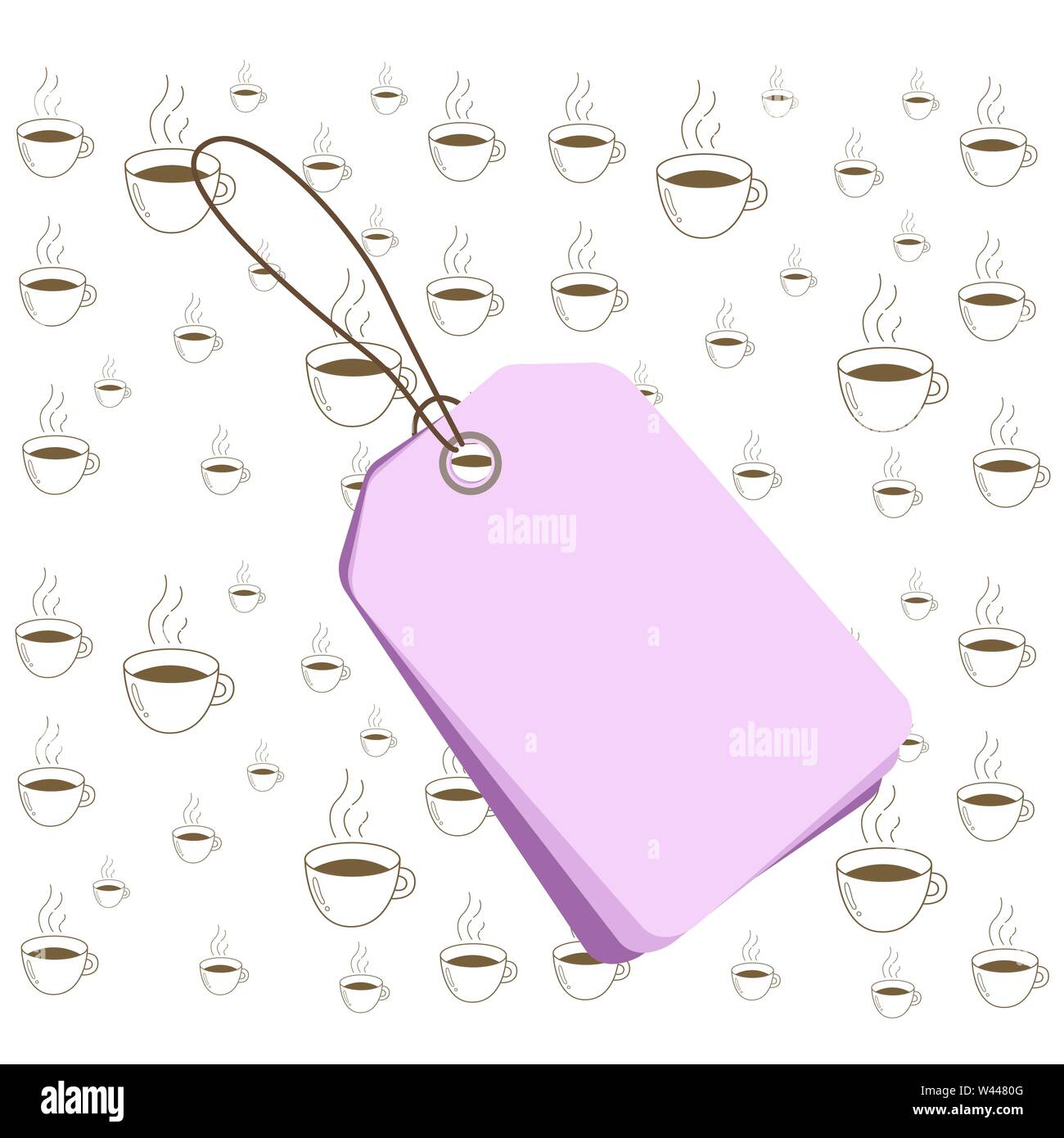 Label rectangle empty badge attached string colorful background tag ...