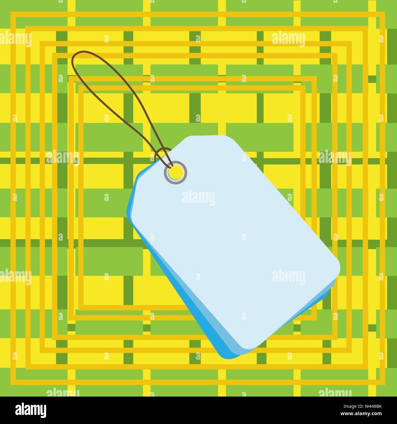 Label rectangle empty badge attached string colorful background tag ...