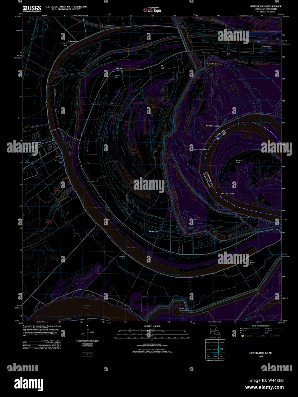 Map of newellton hires stock photography and images Alamy