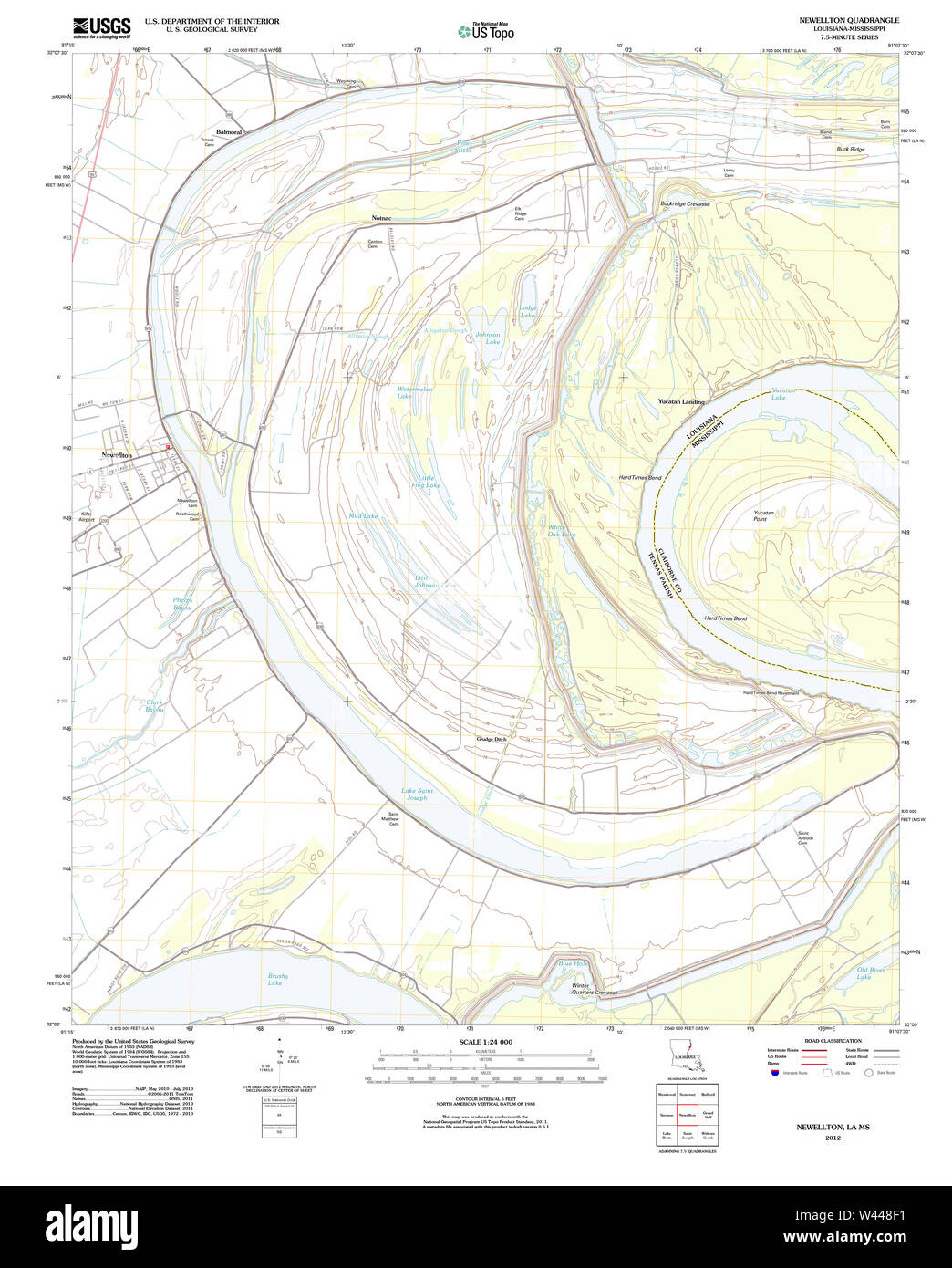 Map of newellton hires stock photography and images Alamy