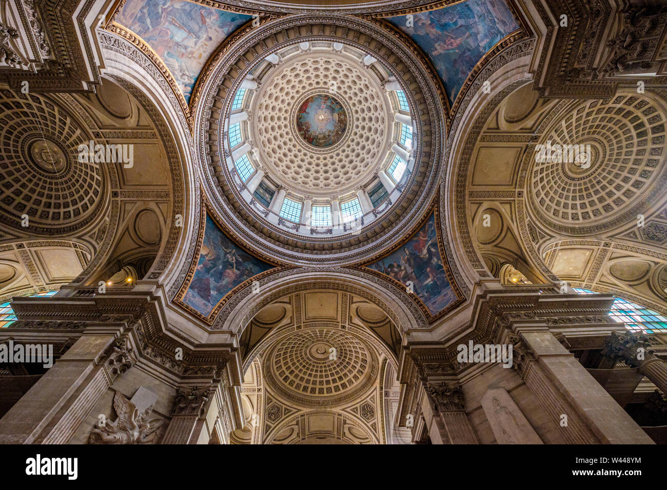 Interior Of The Pantheon Pantheon In Paris France Stock