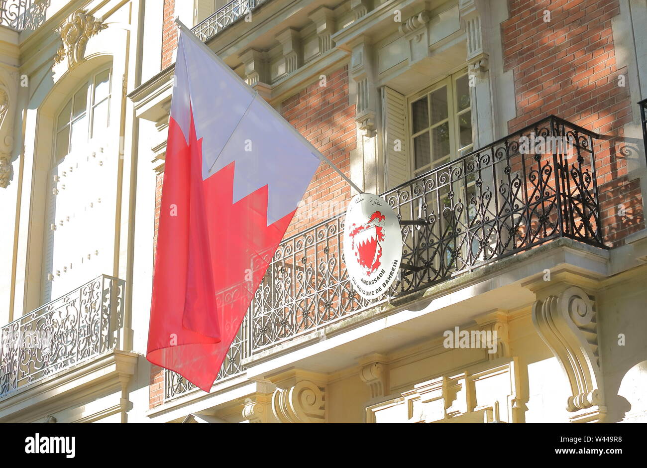 Embassy of Bahrein building Paris France Stock Photo