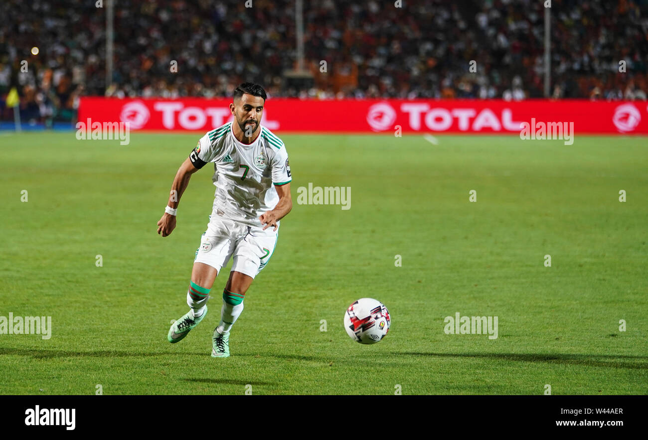 Cairo, Algeria, Egypt. 19th July, 2019. FRANCE OUT July 19, 2019: Riyad Karim Mahrez of Algeria during the Final of 2019 African Cup of Nations match between Algeria and Senegal at the Cairo International Stadium in Cairo, Egypt. Ulrik Pedersen/CSM/Alamy Live News Stock Photo