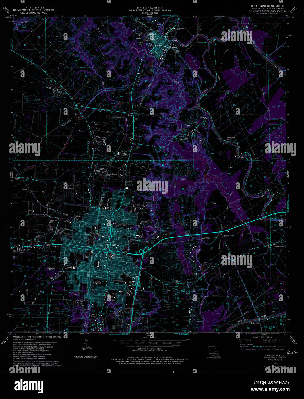 Map of opelousas hires stock photography and images Alamy