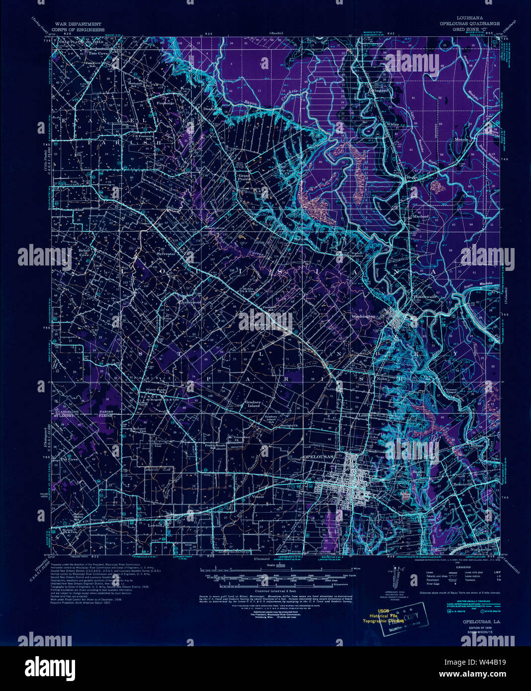 Opelousas louisiana map hires stock photography and images Alamy