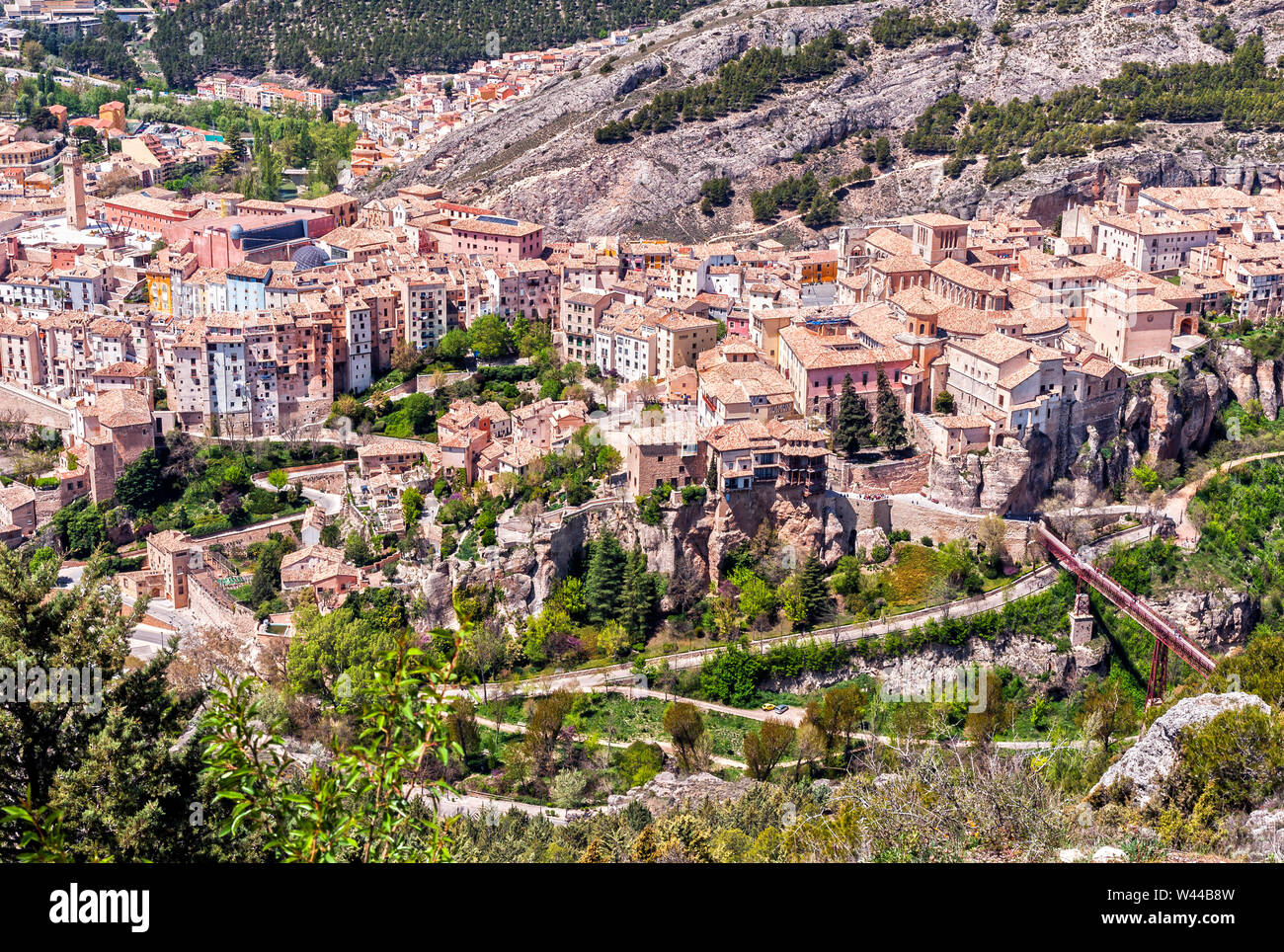 Vista aérea de la ciudad de Cuenca. Castilla la Mancha. España Stock Photo