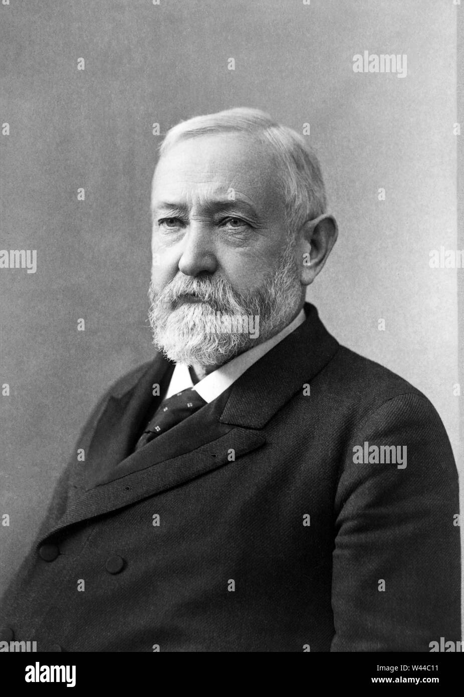 Benjamin Harrison (1833-1901), 23rd President of the United States 1889-93, Half-Length Portrait, Photograph by Pach Brothers, 1896 Stock Photo