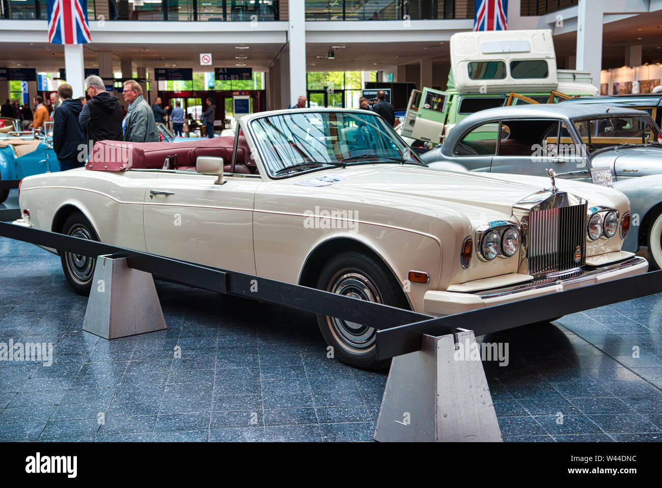Friedrichshafen May 2019 White Rolls Royce Corniche 1986 Cabrio