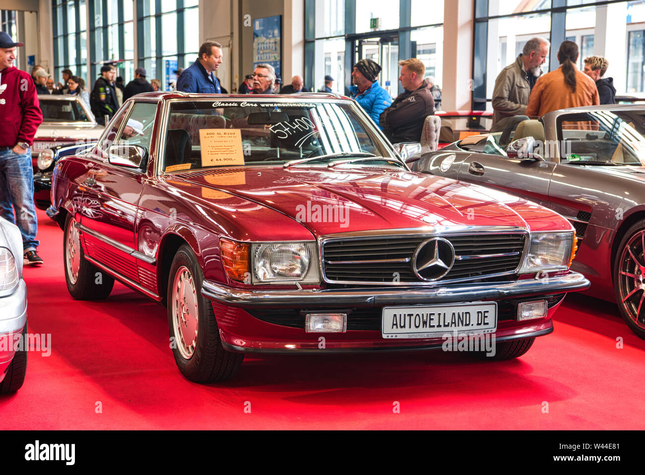 Friedrichshafen May 19 Red Mercedes Benz 300 Sl19 Coupe At Motorworld Classics Bodensee On May 11 19 In Friedrichshafen Germany Stock Photo Alamy