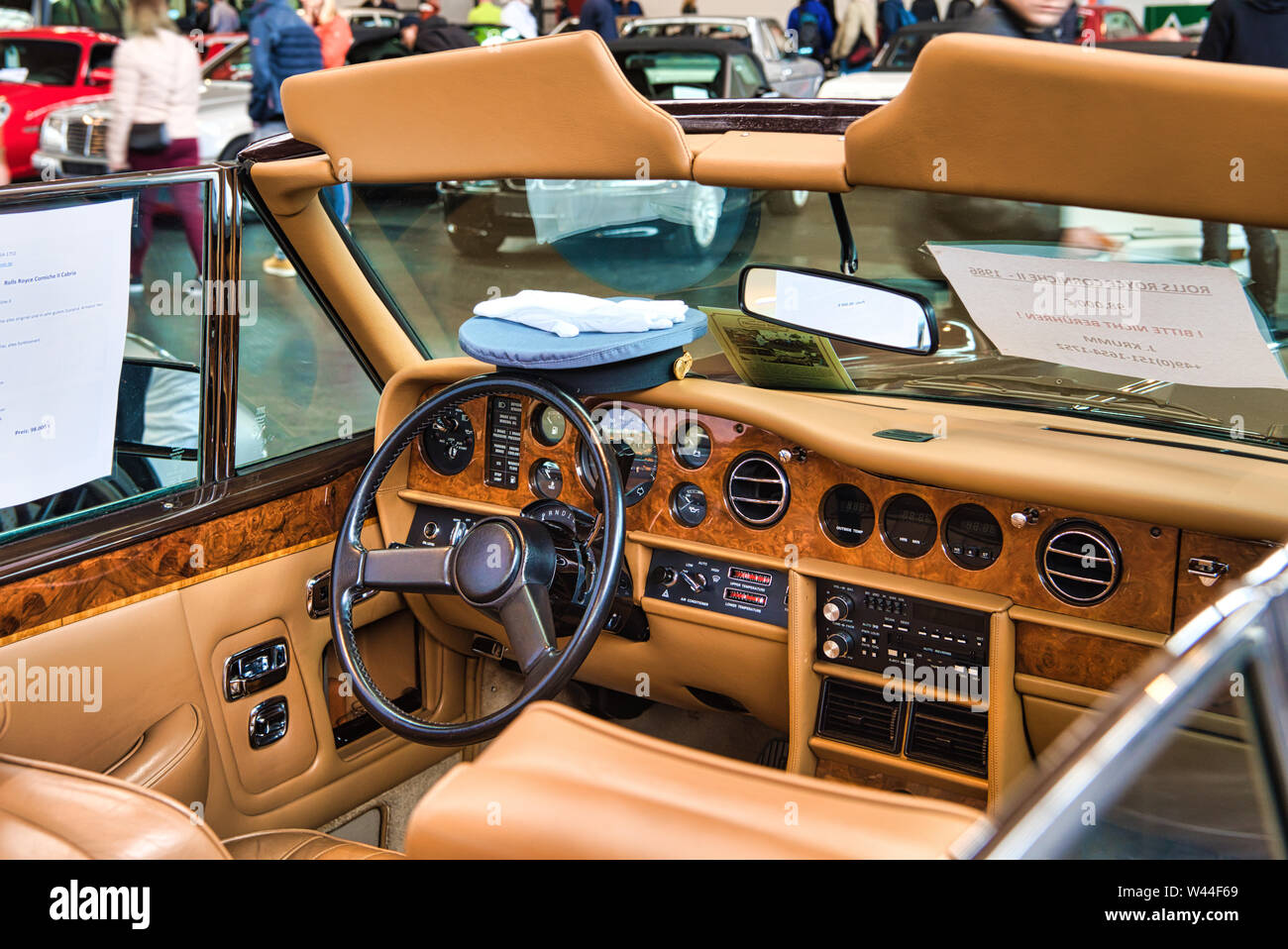 pics 80S Rolls Royce Interior https www alamy com friedrichshafen may 2019 beige interior rolls royce corniche 2 ii 1986 cabrio at motorworld classics bodensee on may 11 2019 in friedrichshafen g image260713889 html