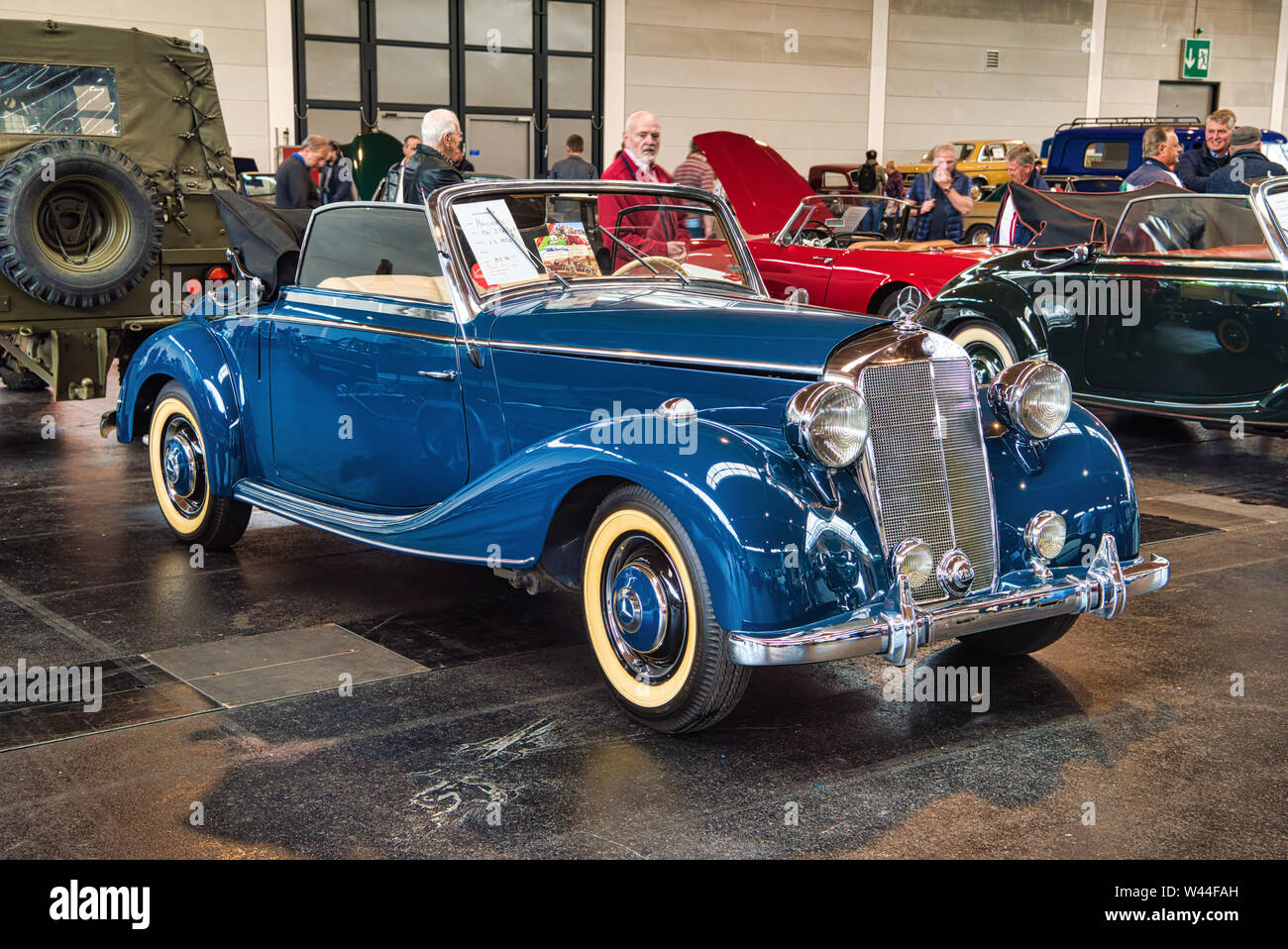 Friedrichshafen May 19 Blue Mercedes Benz 170 W136 1950 Cabrio At Motorworld Classics Bodensee On May 11 19 In Friedrichshafen Germany Stock Photo Alamy