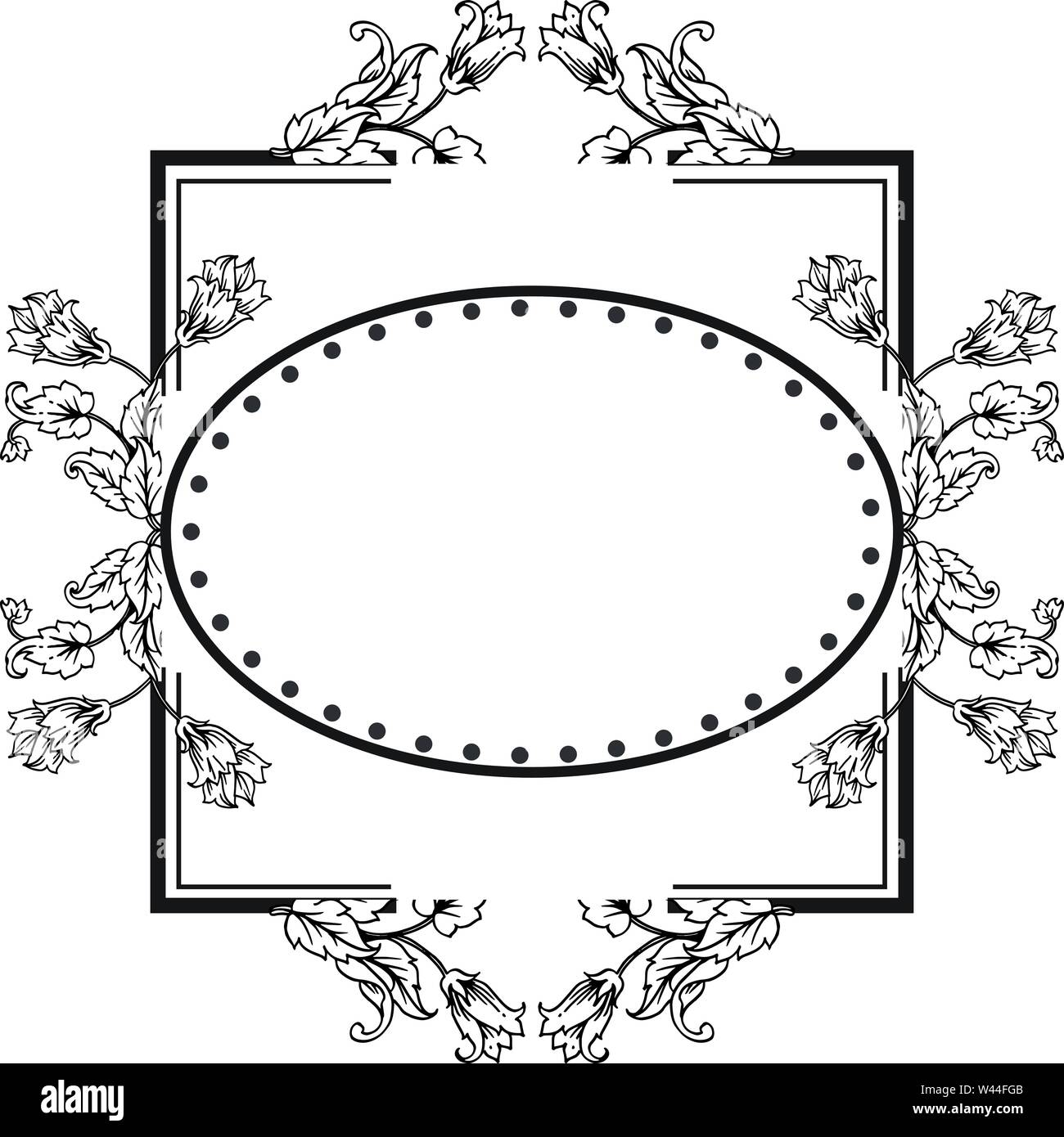 Beautiful flower and leaves, decoration banners, posters. Vector illustration Stock Vector Image