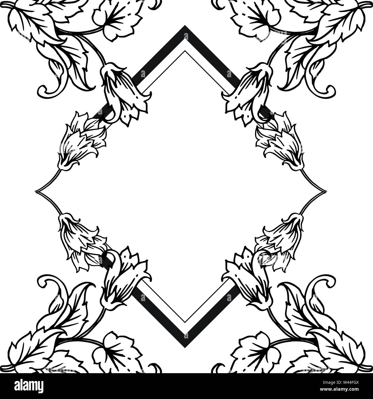 Beautiful flower and leaves, decoration banners, posters. Vector