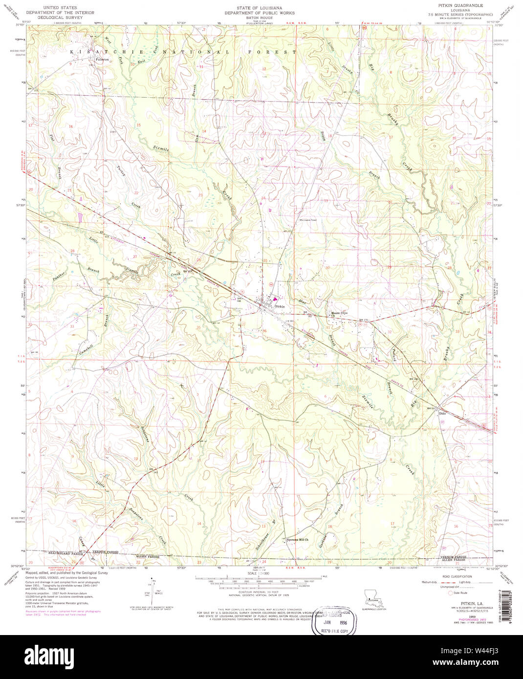Map of pitkin hi-res stock photography and images - Alamy