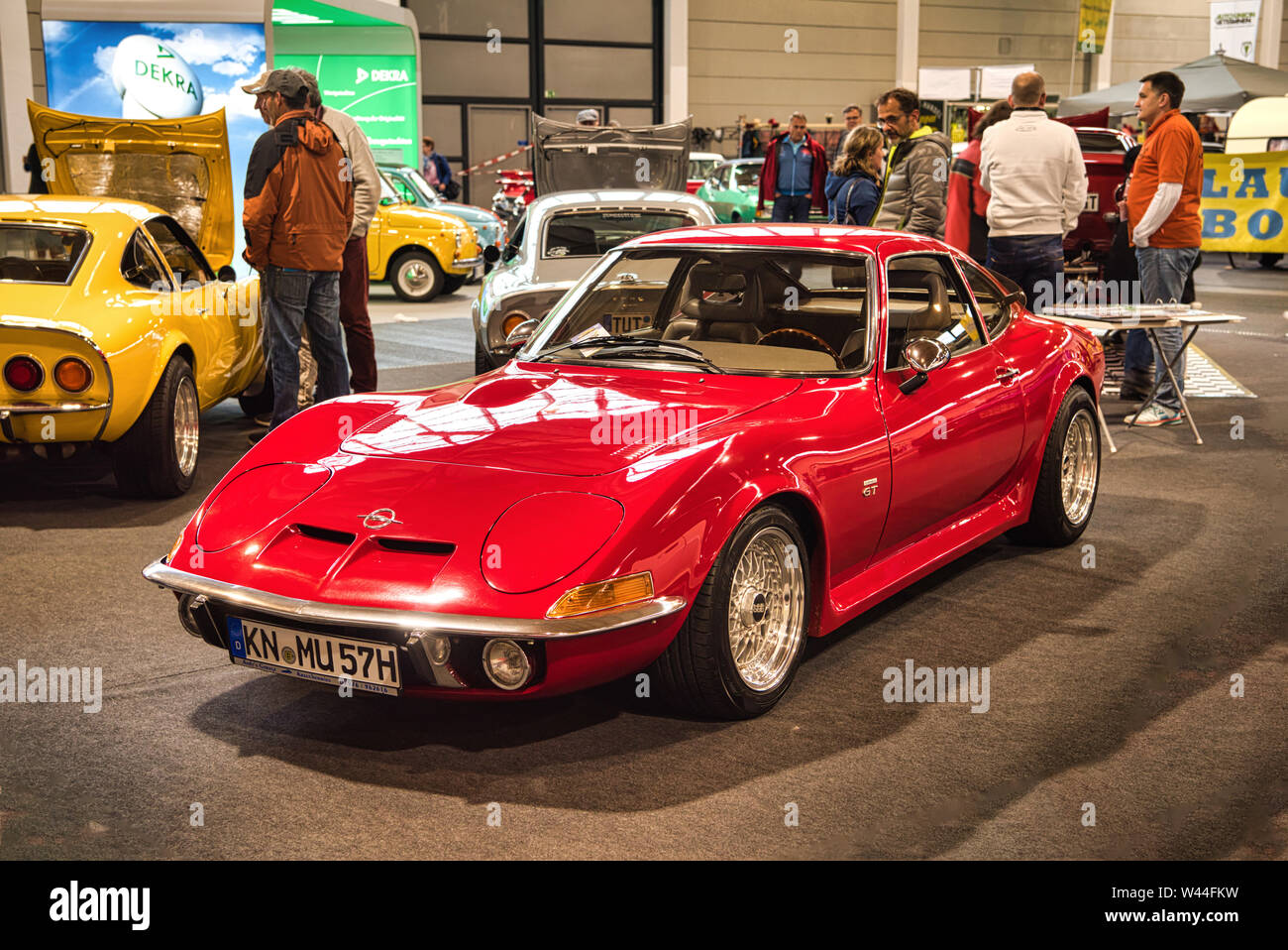 FRIEDRICHSHAFEN - MAY 2019: red OPEL GT 1968 coupe at Motorworld Classics  Bodensee on May 11, 2019 in Friedrichshafen, Germany Stock Photo - Alamy