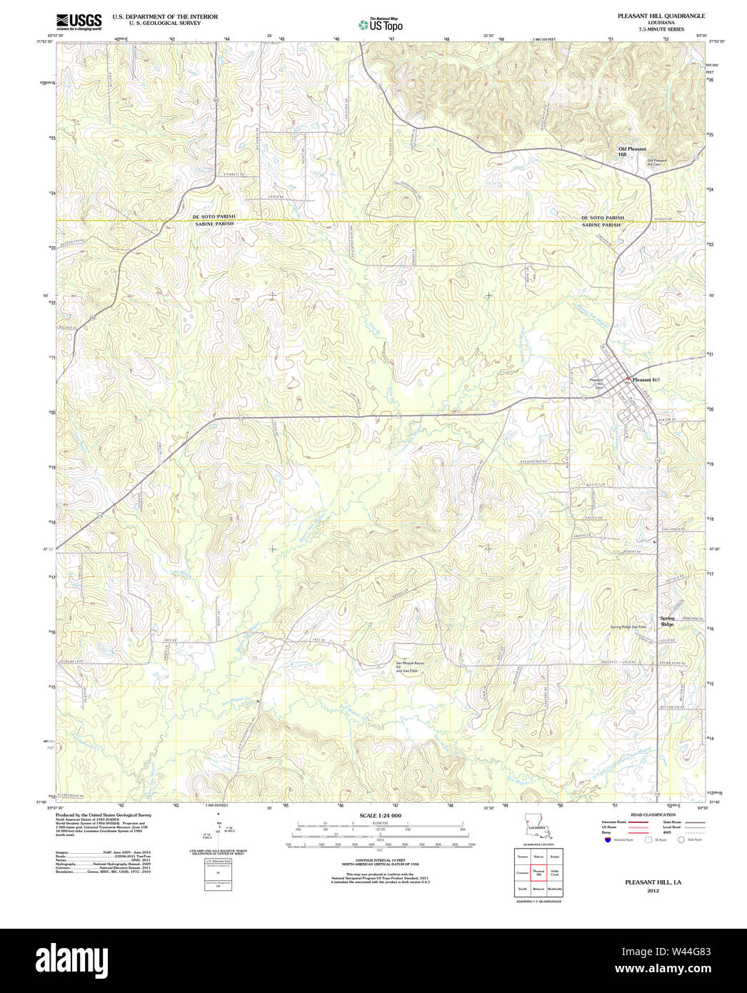Pleasant hill louisiana map Cut Out Stock Images & Pictures Alamy