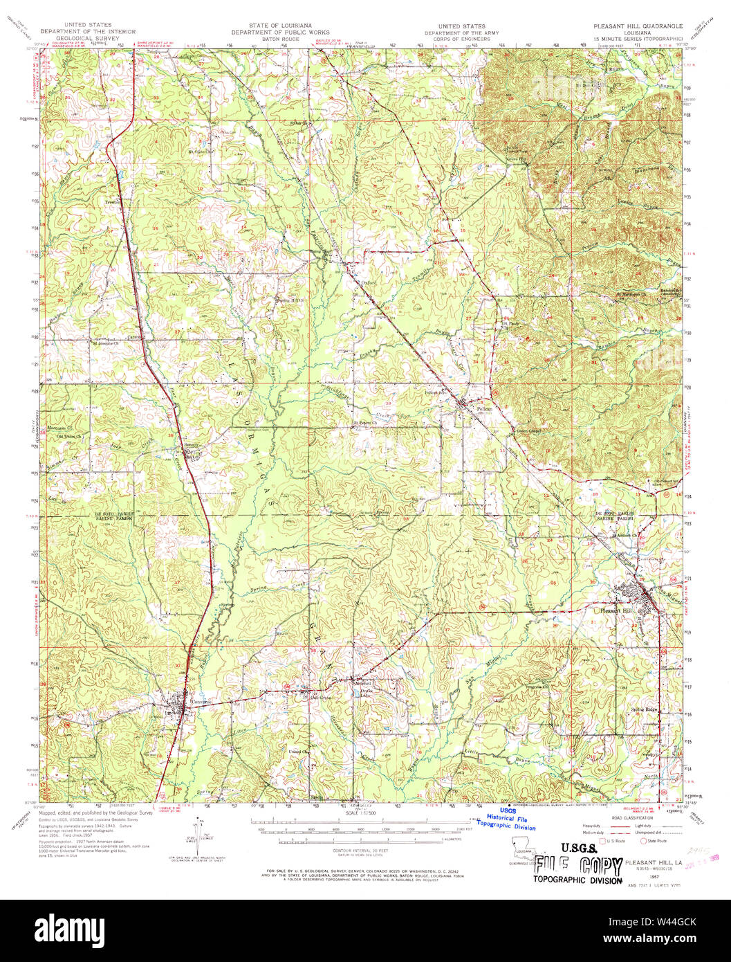 Pleasant hill louisiana map Cut Out Stock Images & Pictures Alamy