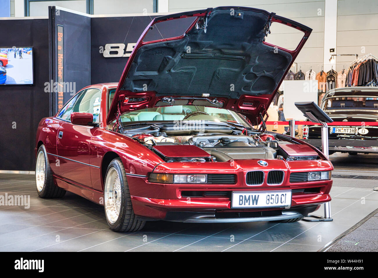 FRIEDRICHSHAFEN - MAY 2019: red BMW 8 850 CI E31 1990 at Motorworld Classics Bodensee on 11, 2019 in Germany Stock - Alamy
