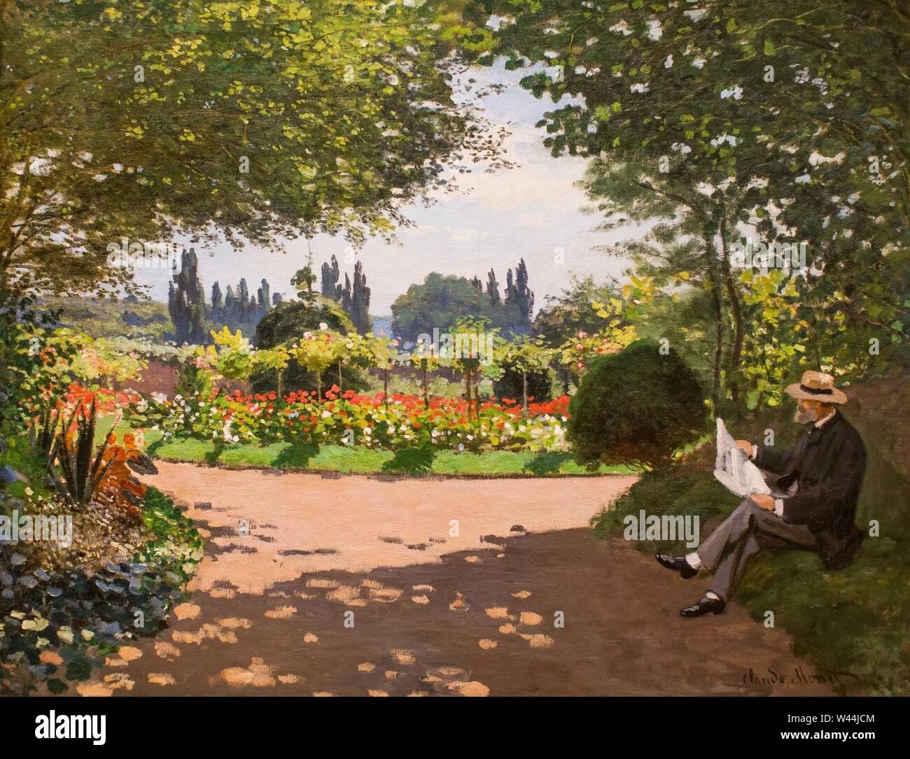 Garden At Sainte-Adresse Claude Monet - Stampa Su Tela Incorniciata Da