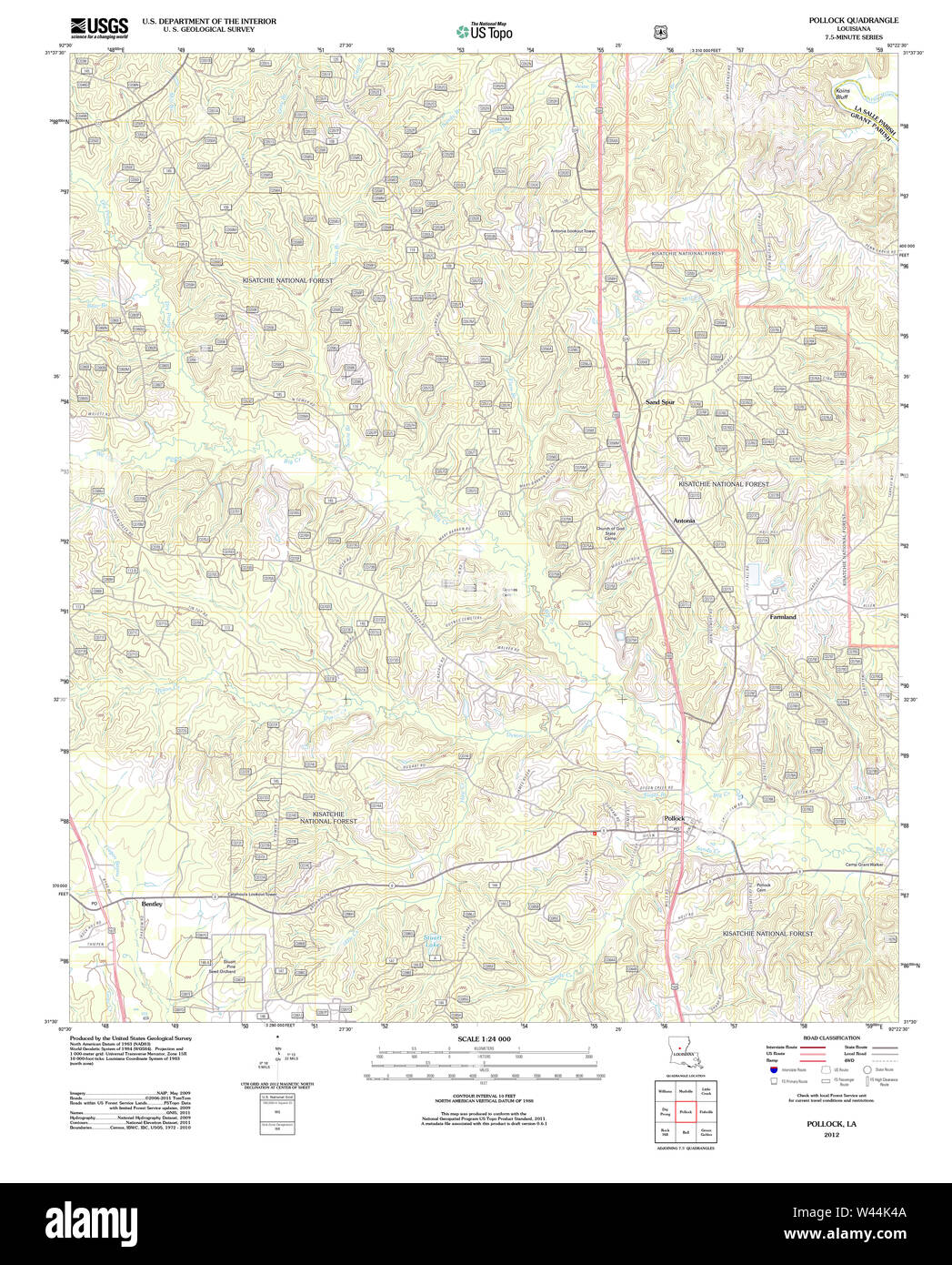 Map of pollock louisiana hires stock photography and images Alamy