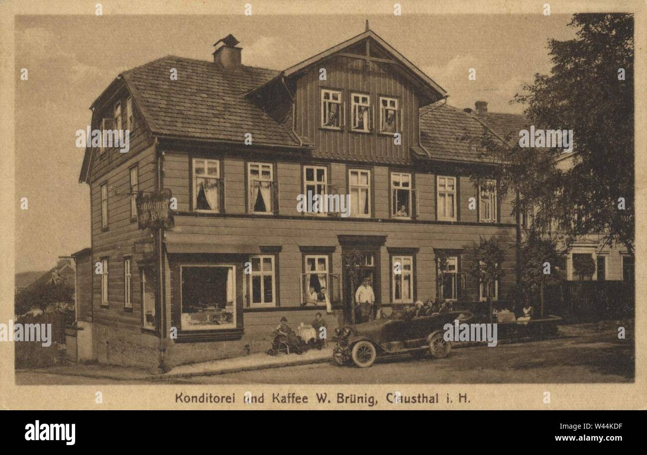 Clausthal-Zellerfeld, Niedersachsen - Konditorei und Café W. Brünig Stock Photo