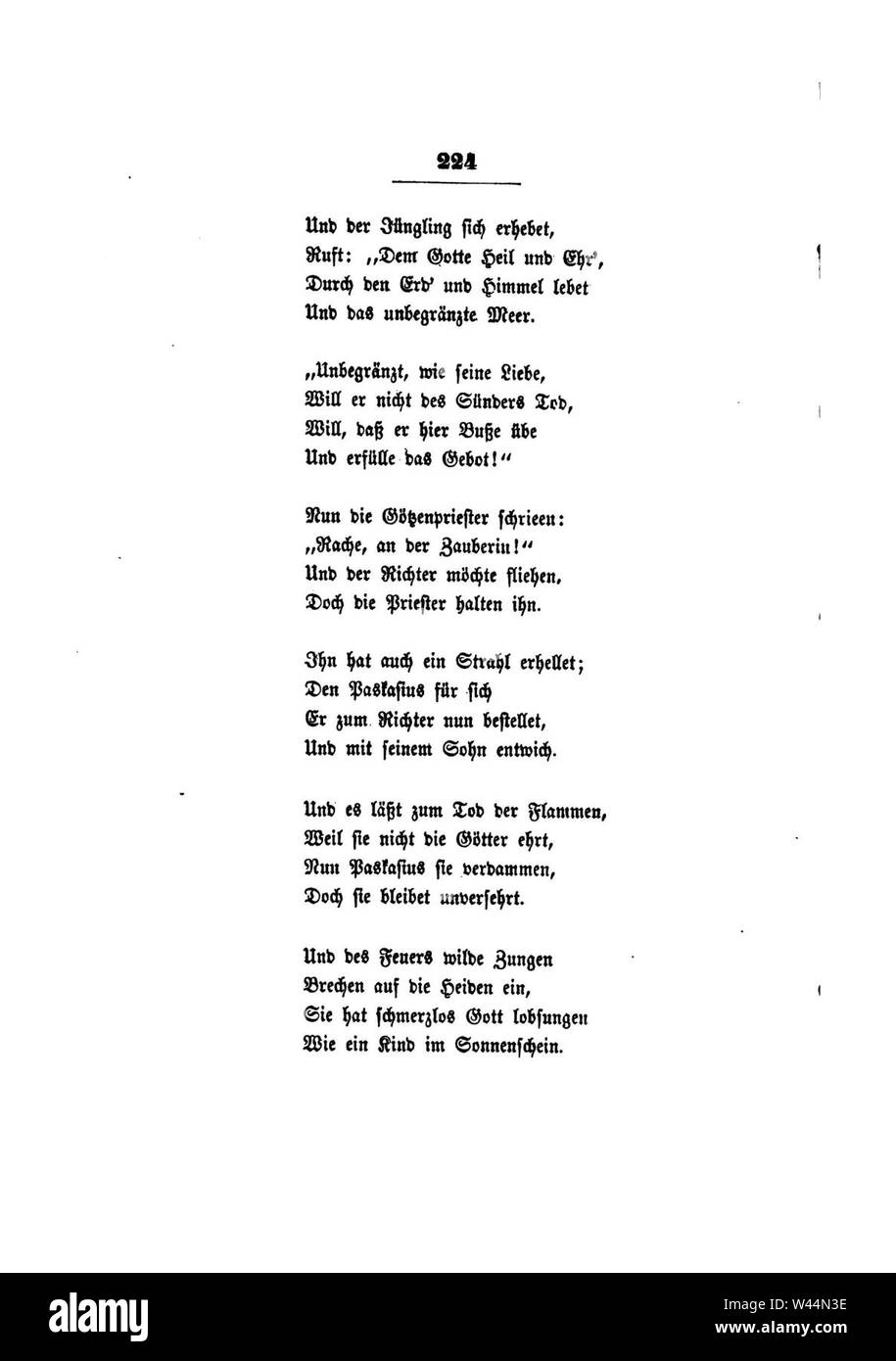 Clemens Brentano's gesammelte Schriften I 224. Stock Photo