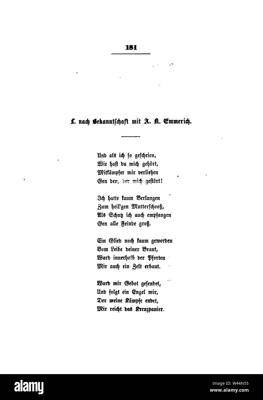 Clemens Brentano's gesammelte Schriften I 181. Stock Photo