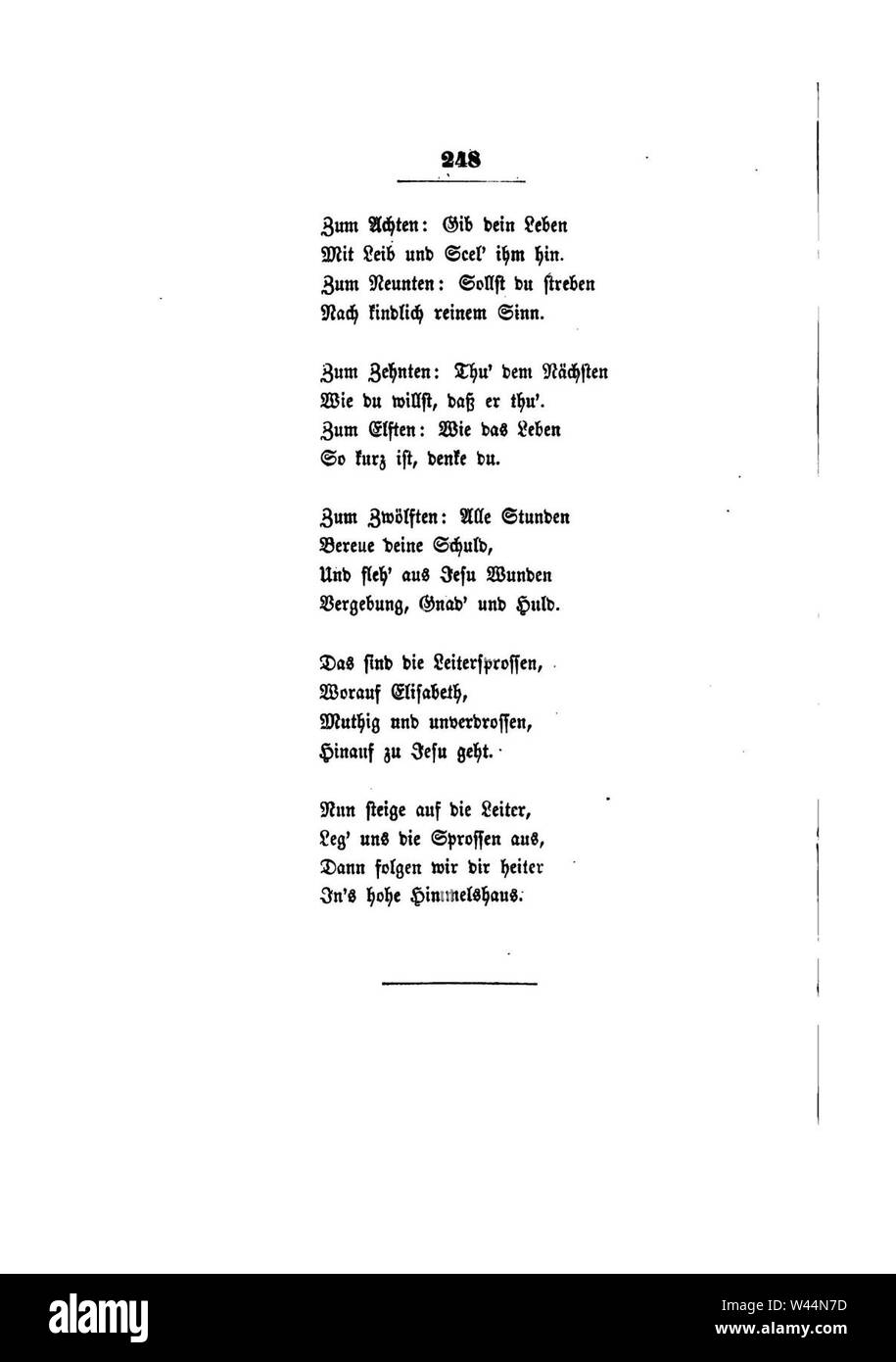 Clemens Brentano's gesammelte Schriften I 248. Stock Photo