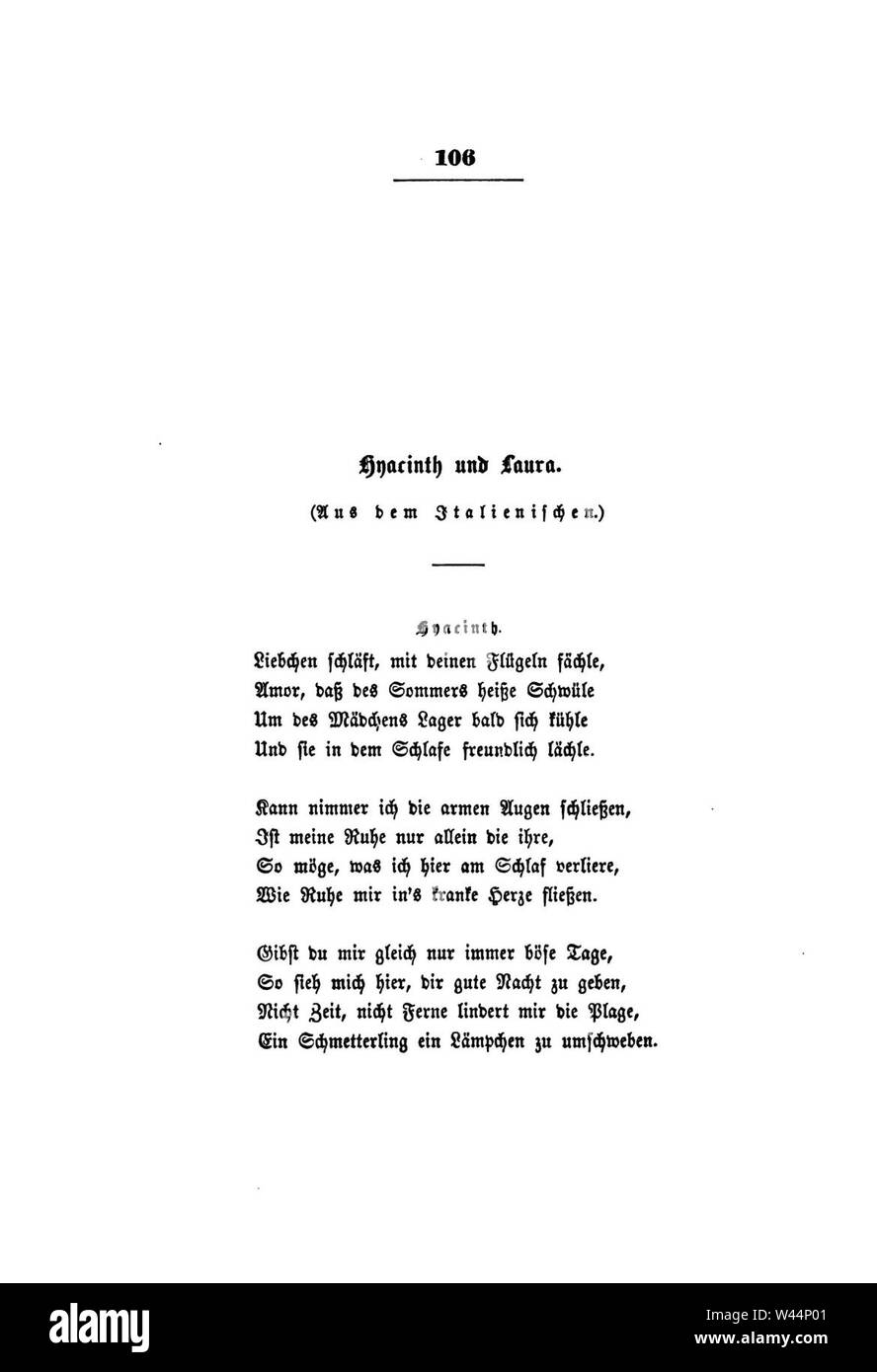 Clemens Brentano's gesammelte Schriften II 106. Stock Photo