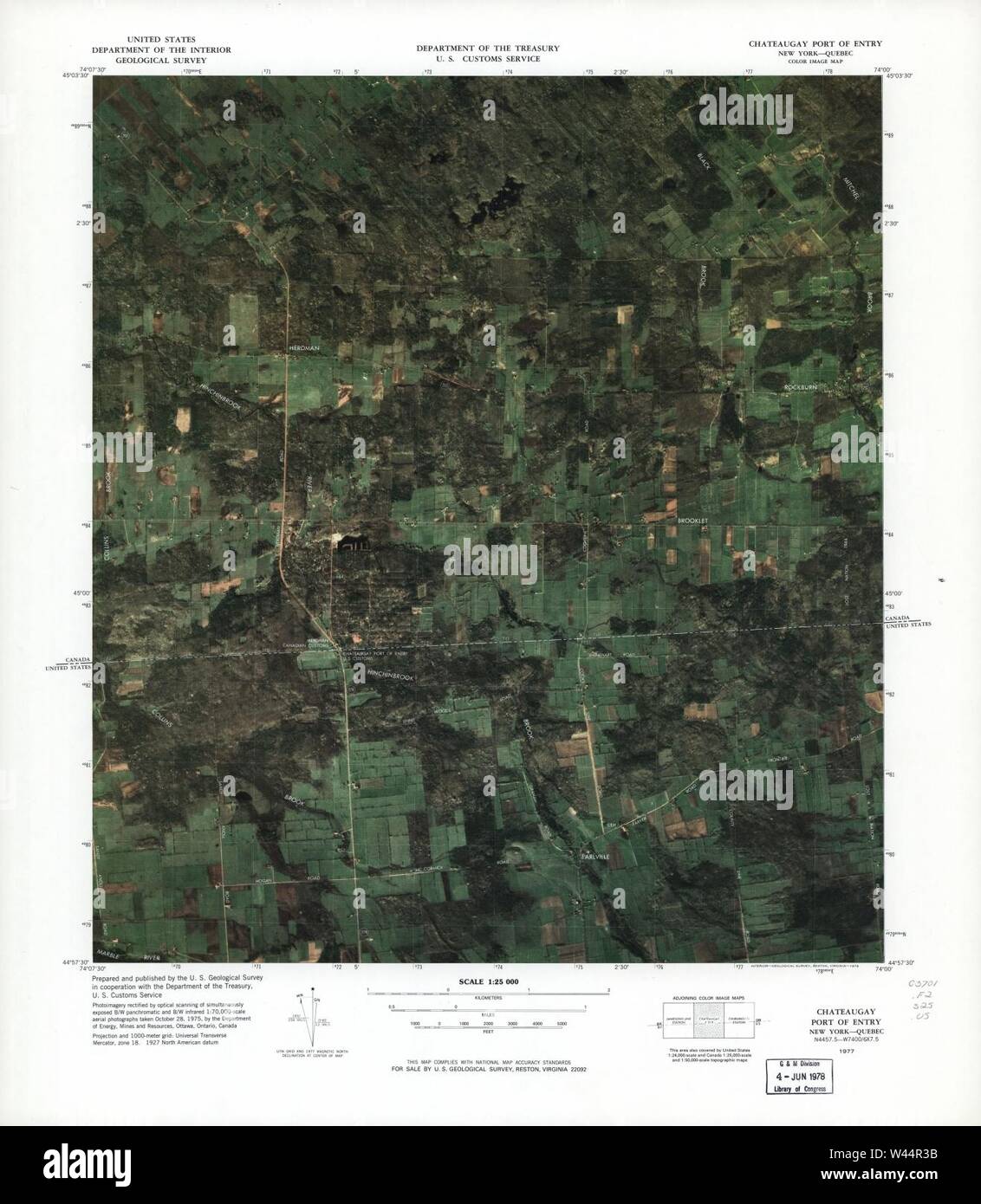 Color image map ports of entry - Color Image Map Ports Of Entry United States Canadian Border W44R3B