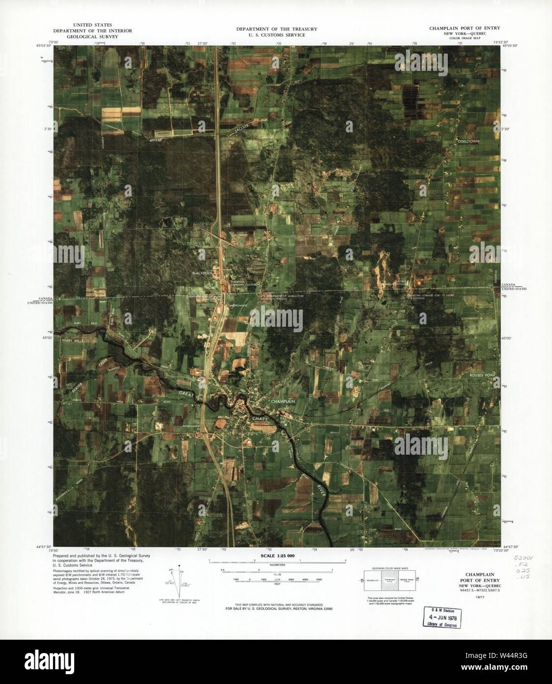 Color image map ports of entry - Color Image Map Ports Of Entry United States Canadian Border W44R3G