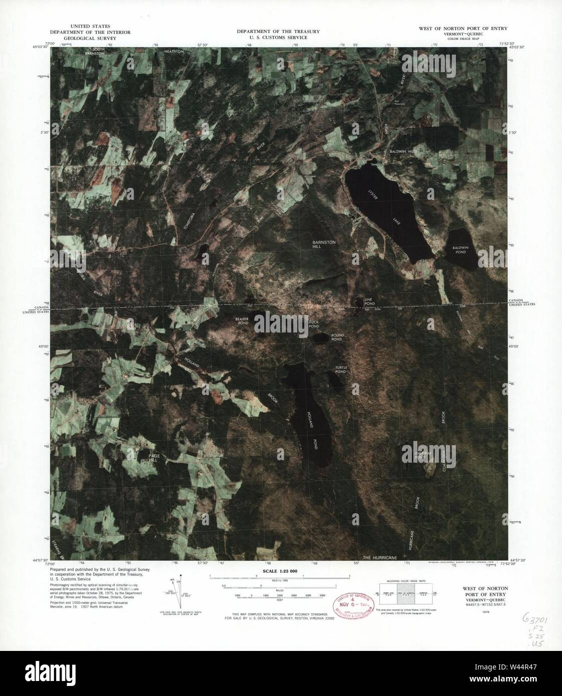 Color image map ports of entry - Color Image Map Ports Of Entry United States Canadian Border W44R47