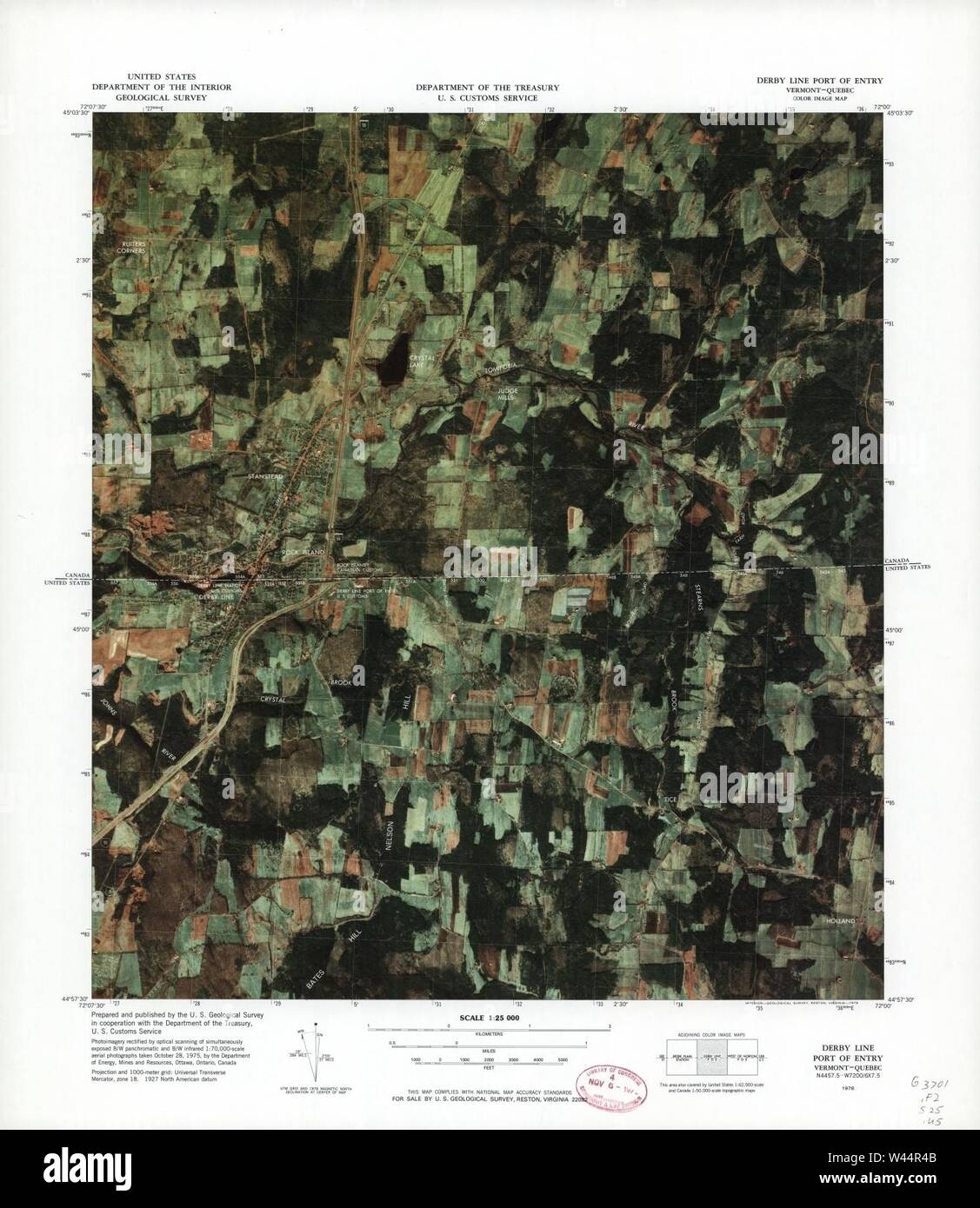 Color image map ports of entry - Color Image Map Ports Of Entry United States Canadian Border W44R4B